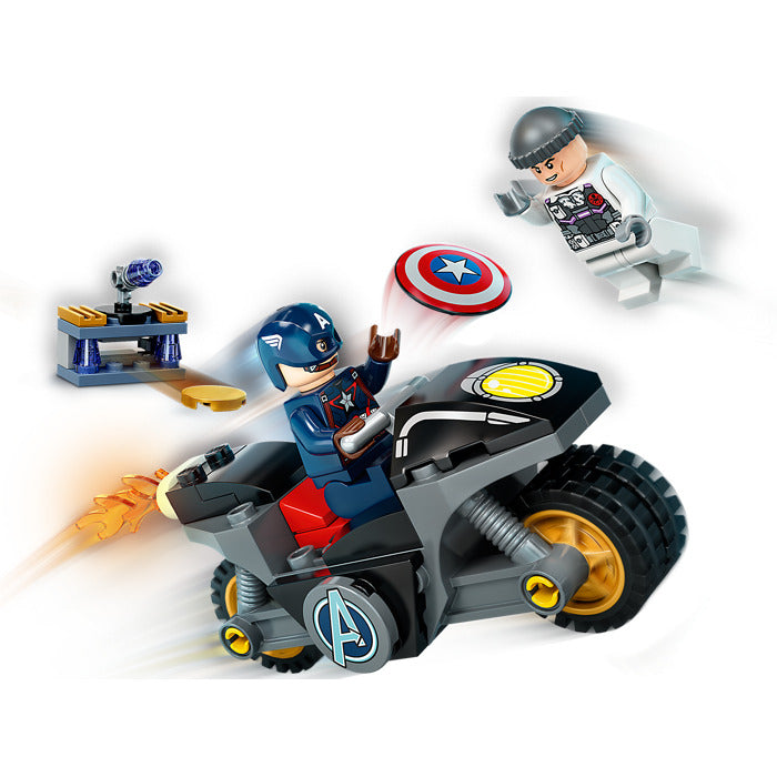 Captain america cheap motorcycle lego set