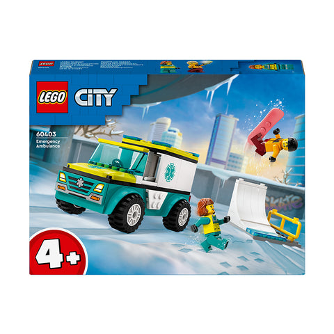 LEGO® 60403 City Great Vehicles - Emergency Ambulance And Snowboarder